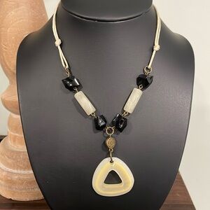 Vintage Geometric Acrylic beaded statement necklace